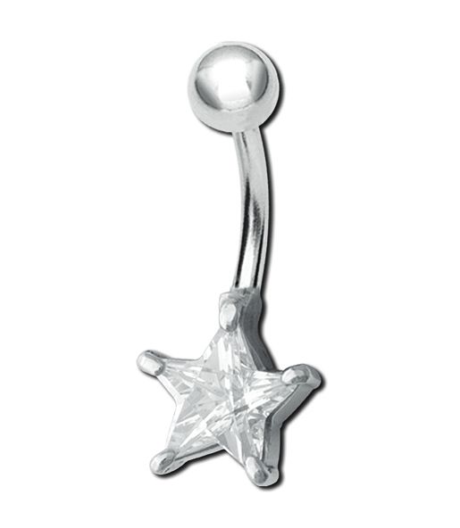 JEWELED STAR BELLY BUTTON PIERCING